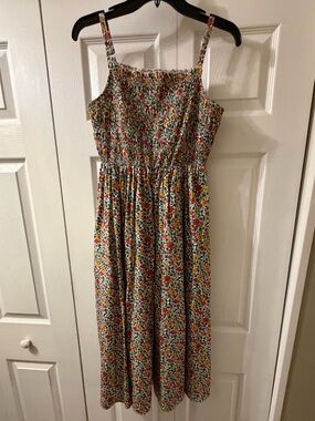 Mauby Alhambra Floral Smocked 100% Cotton Midi Dress Size M